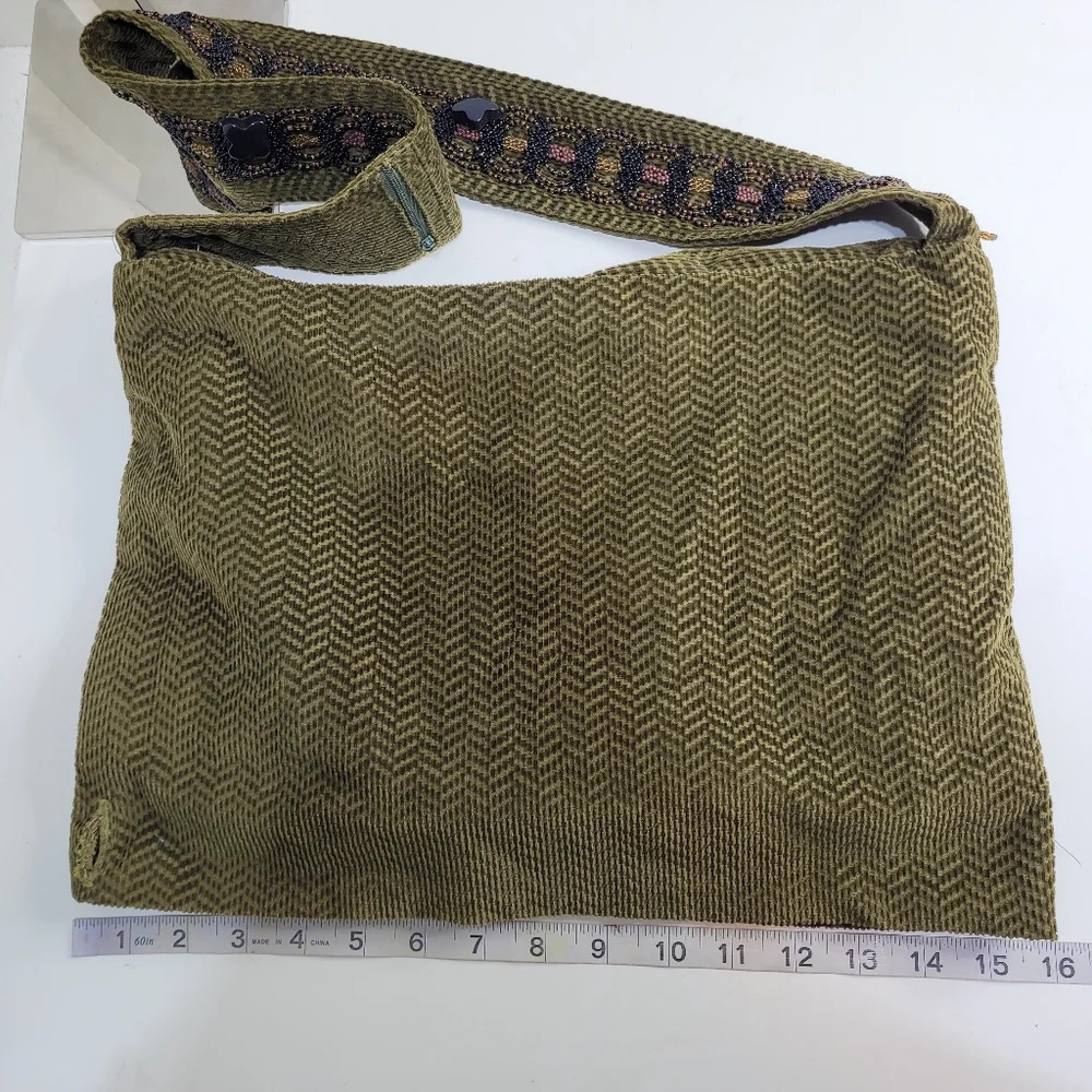 Unique Unbranded Green Multi-purpose Beaded Boho Shoulder Bag - Picture 12 of 13